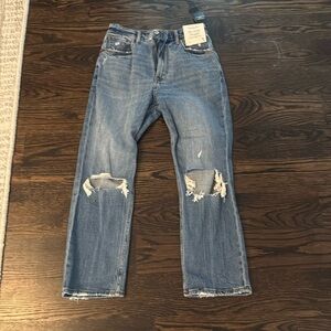 Abercrombie ankle straight ultra high rise jeans